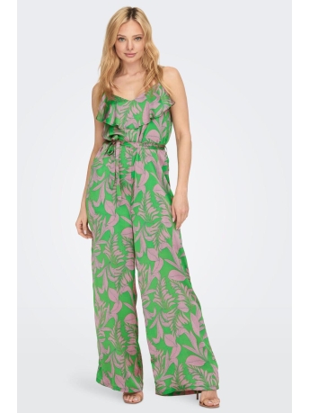 Only Broek ONLCHELSEA STRAP JUMPSUIT PTM 15296191 Vibrant Green/Untamed le