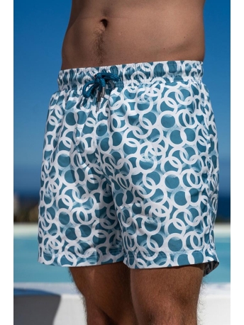 Sea`sons Broek BASIC PATTERN 23SW12BPB BLUE