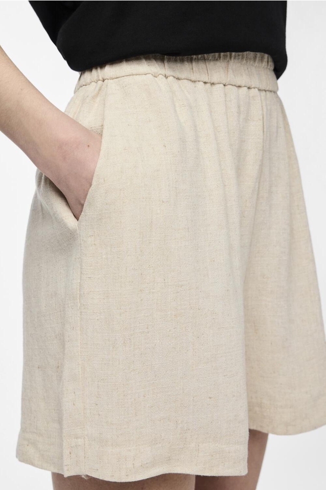 PCVINSTY HW LINEN SHORTS NOOS BC 17146435 Oatmeal