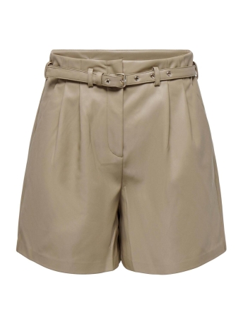 Only Broek ONLHEIDI FAUX LEATHER SHORTS NOOS O 15275421 Weathered Teak
