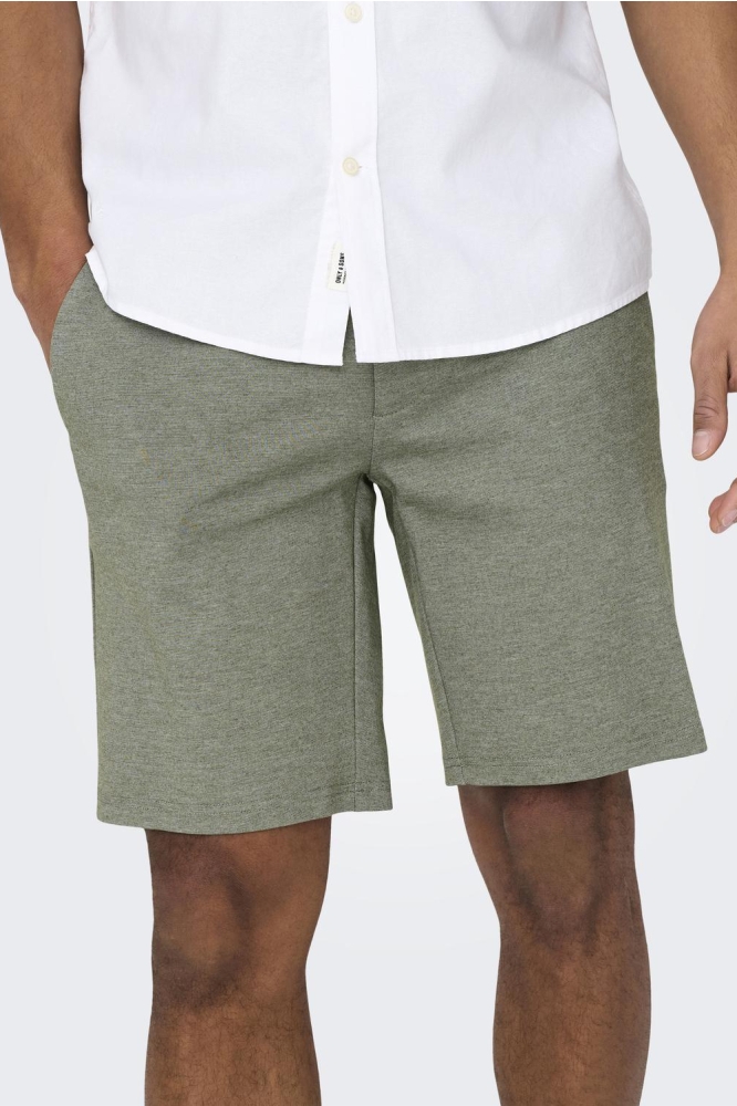 ONSMARK 0209 MELANGE SHORTS NOOS 22028247 OLIVE NIGHT