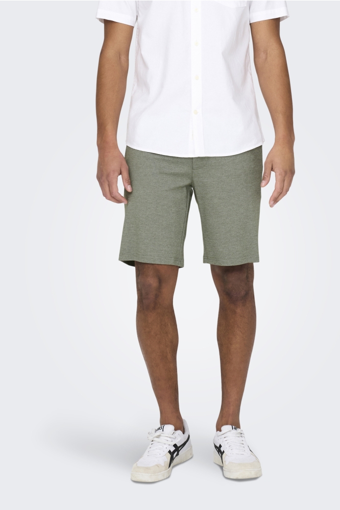 ONSMARK 0209 MELANGE SHORTS NOOS 22028247 OLIVE NIGHT