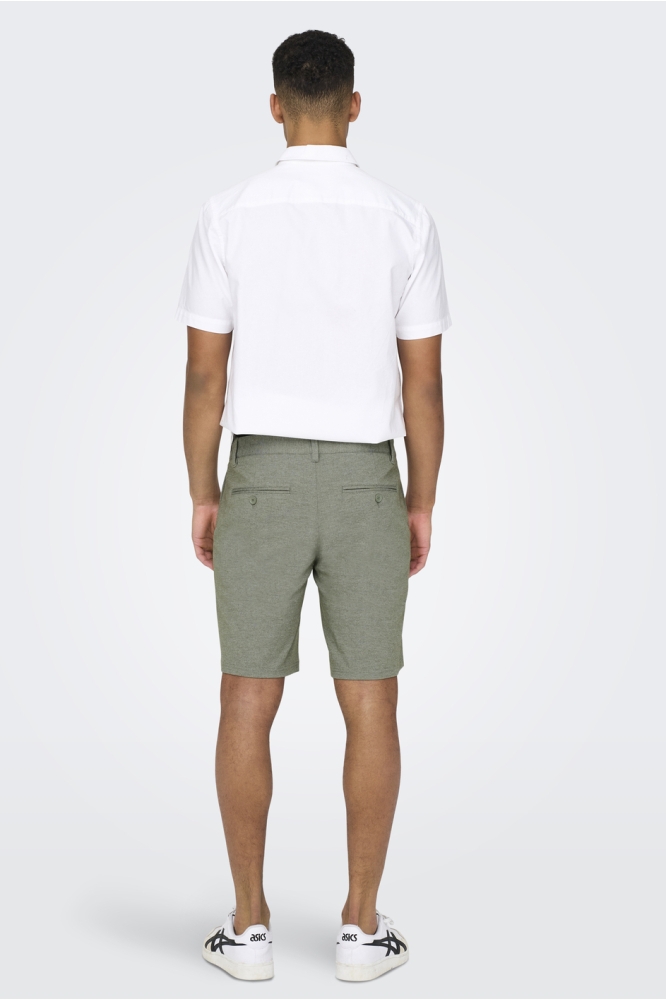 ONSMARK 0209 MELANGE SHORTS NOOS 22028247 OLIVE NIGHT