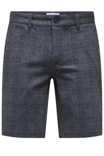 Only & Sons Broek ONSMARK 0209 CHECK SHORTS NOOS 22028248 DRESS BLUES