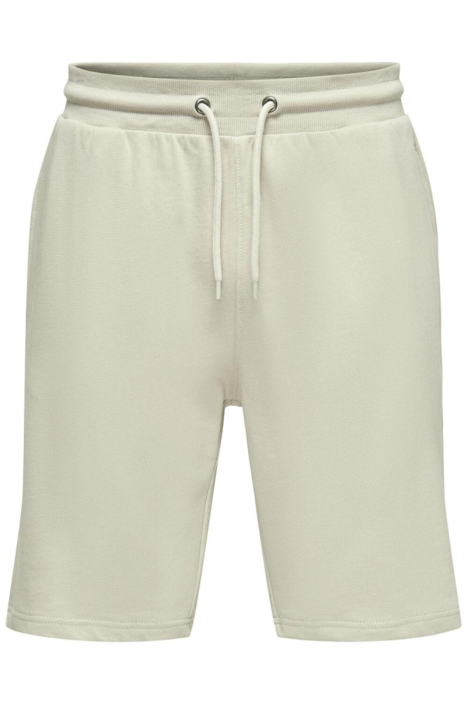 Only & Sons beige heren korte broek | Vooraanzicht