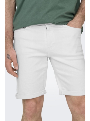 Only & Sons Broek ONSPLY WHITE 9297 AZG DNM SHORTS NO 22029297 White