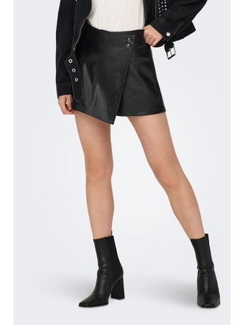 Only Broek ONLMIRABEL-IDINA HW FAU LEA SKORT C 15298709 Black