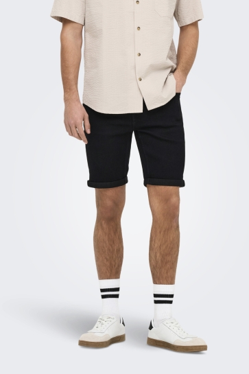 Only & Sons Broek ONSPLY BLKD 9041 BJ DNM SHORTS 22029041 BLACK DENIM