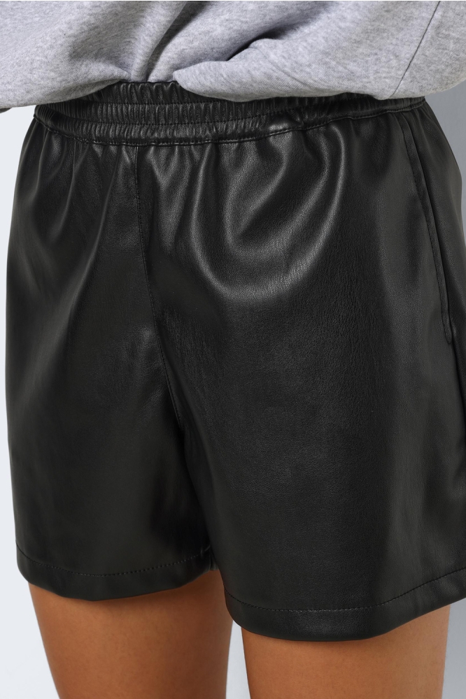 NMANDY PU HW SHORTS WVN NOOS 27029281 Black