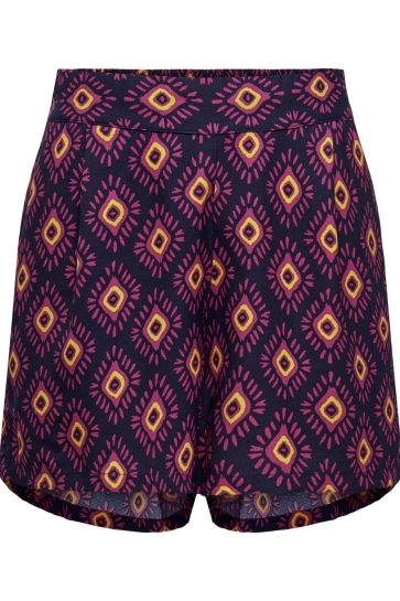 Only Broek ONLLEAH FLOWY SHORTS CS PTM 15310199 FUCHSIA FEDORA/DIAMONDS