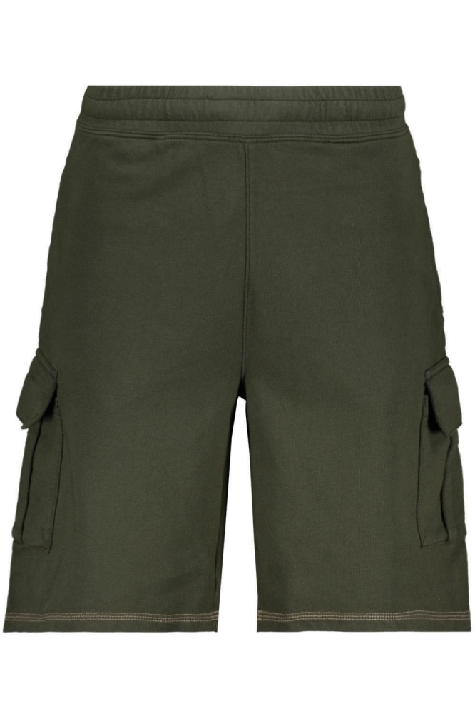 CONTRAST STITCH CARGO SHORT M7110425A WASHED OLIVE