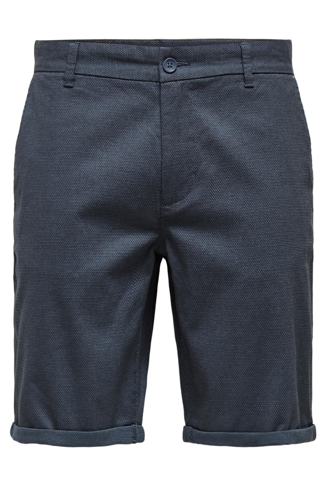 Only & Sons blauwe heren korte broek | Vooraanzicht