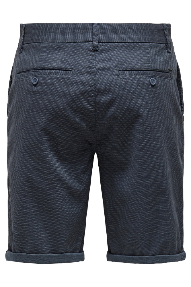 Only & Sons blauwe heren korte broek | Achteraanzicht