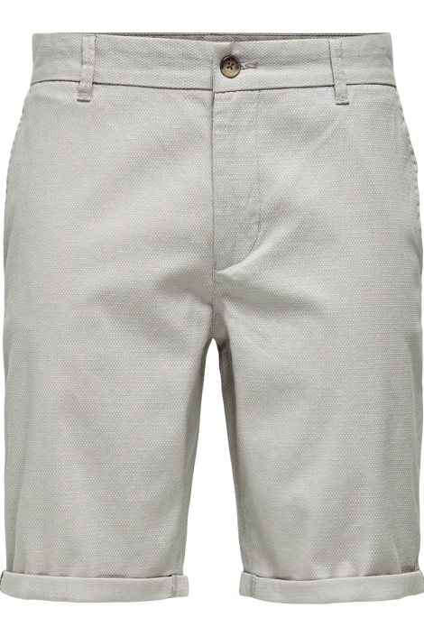 Only & Sons grijze heren korte broek | Vooraanzicht