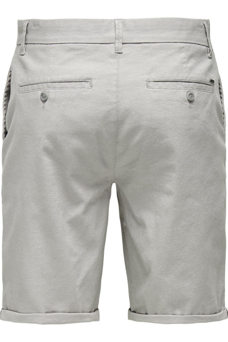Only & Sons grijze heren korte broek | Achteraanzicht