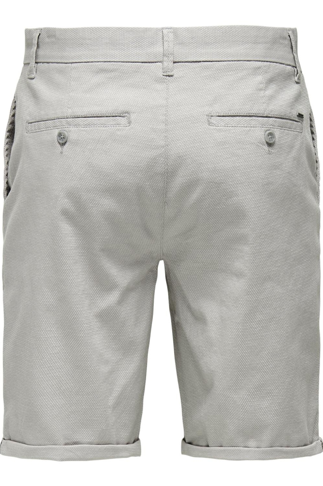 Only & Sons grijze heren korte broek | Achteraanzicht