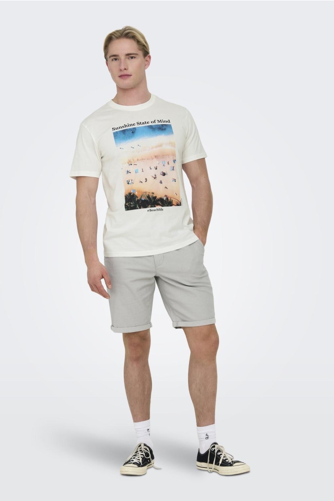 Only & Sons grijze heren korte broek | Model