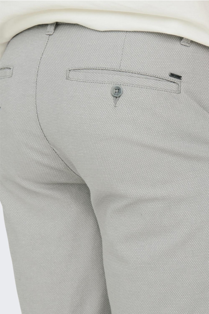 Only & Sons grijze heren korte broek | Close up