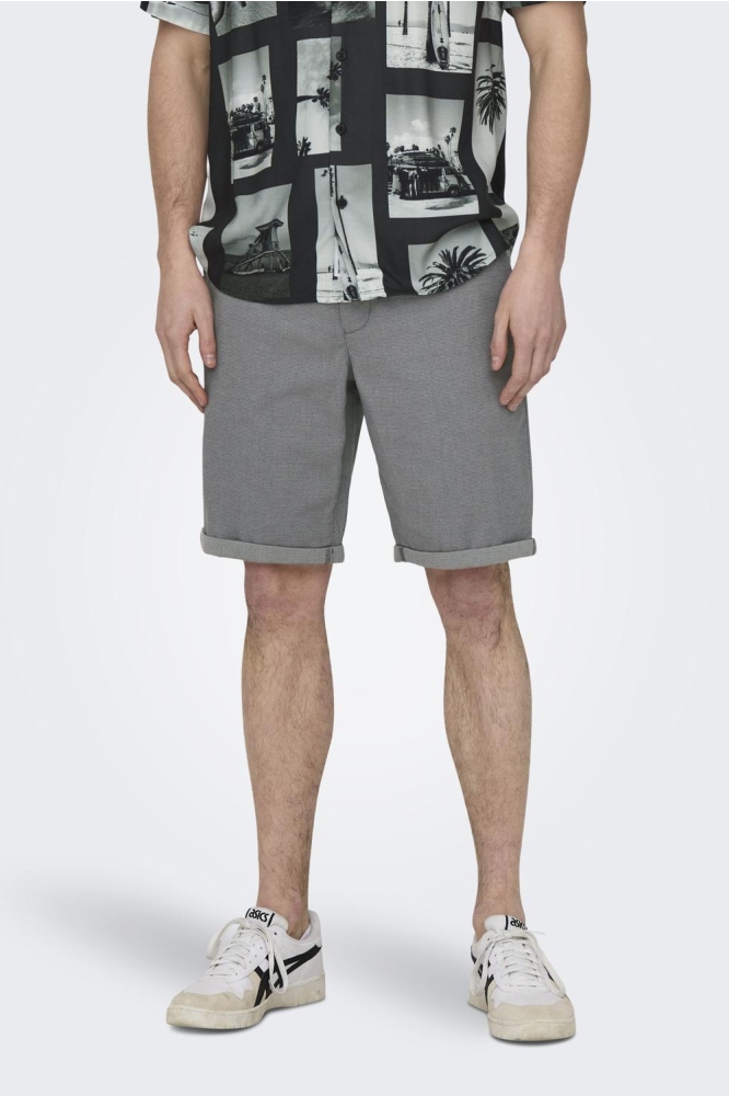 ONSPETER DOBBY 0058 SHORTS NOOS 22028336 Grey Pinstripe Detail GRIFFIN