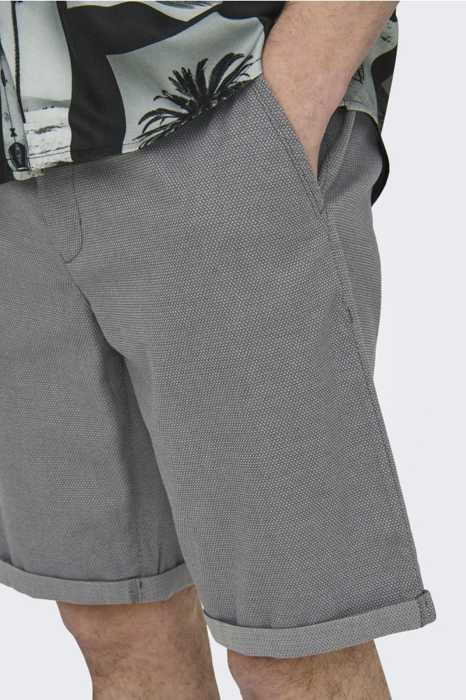 ONSPETER DOBBY 0058 SHORTS NOOS 22028336 Grey Pinstripe Detail GRIFFIN