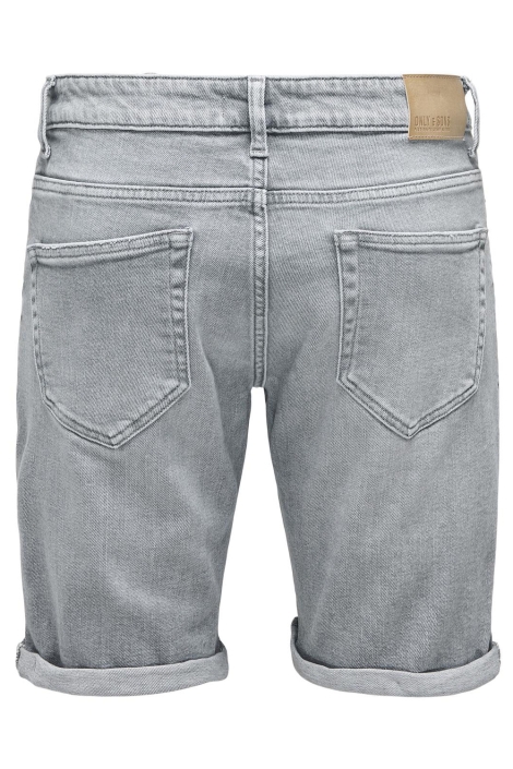 Only & Sons grijze heren korte broek | Achteraanzicht