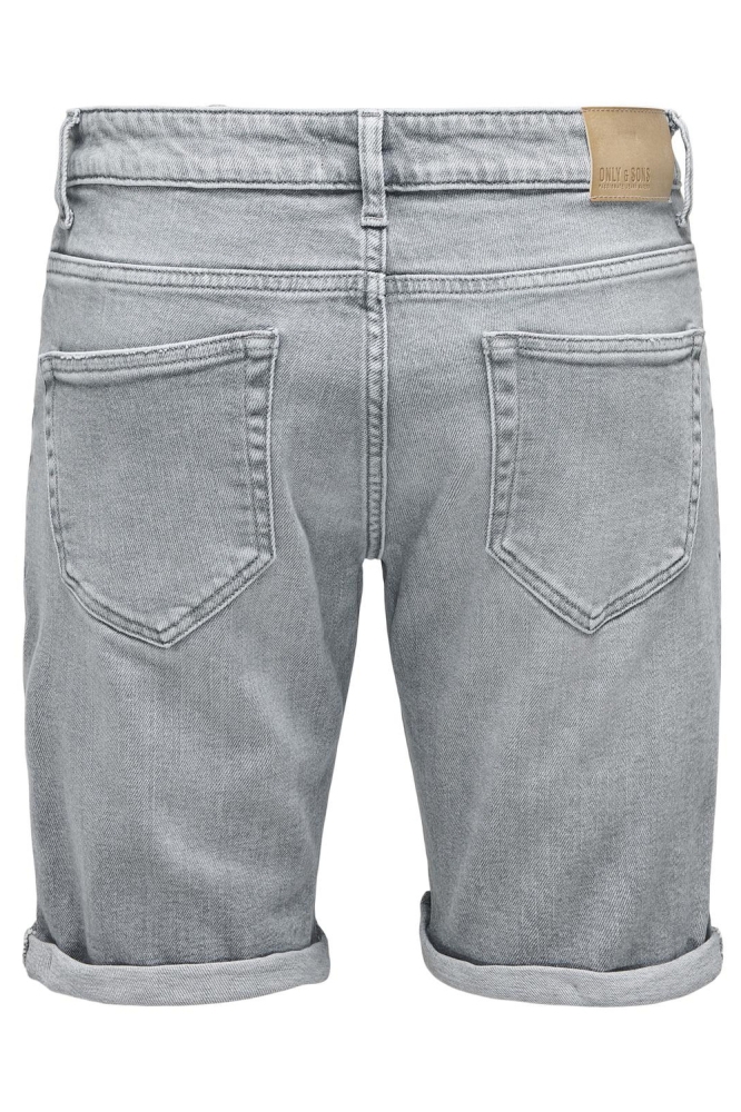 Only & Sons grijze heren korte broek | Achteraanzicht