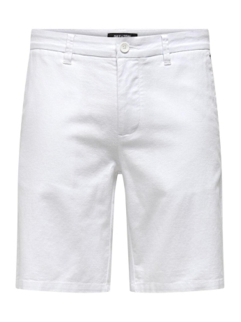 Only & Sons Broek ONSMARK 0011 COTTON LINEN SHORTS NO 22024940 WHITE