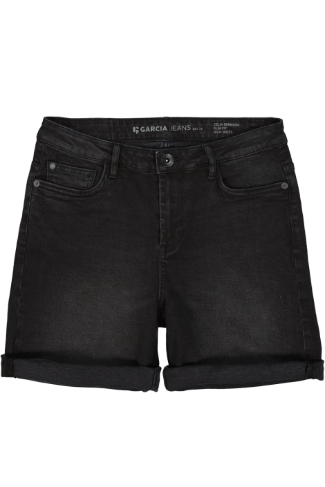 Garcia zwarte dames korte broek | Vooraanzicht