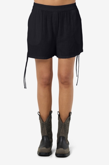 Noisy may Broek NMLEILANI TIE SHORTS WVN 27033020 BLACK