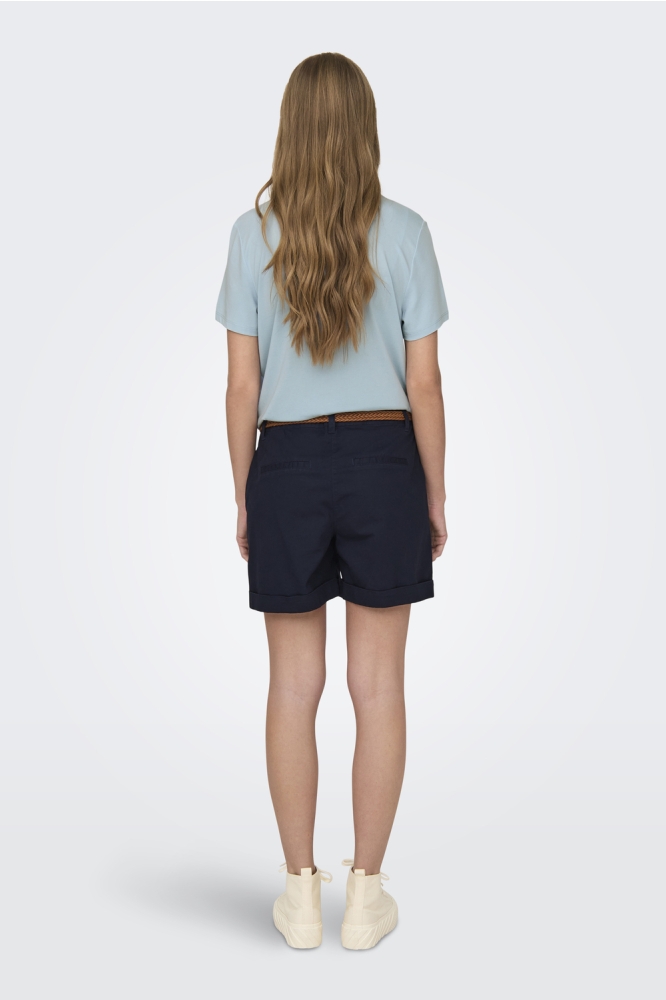 Jacqueline de Yong blauwe dames korte broek | Model achteraanzicht