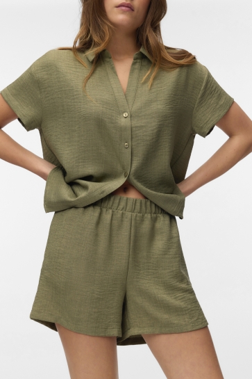 Vero Moda Broek VMMELANEY SHORTS WVN GA NOOS 10325868 Laurel Wreath/Melange