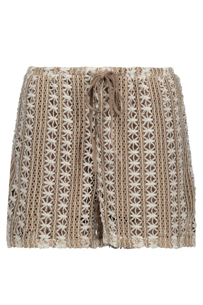 Vero Moda beige dames korte broek | Vooraanzicht