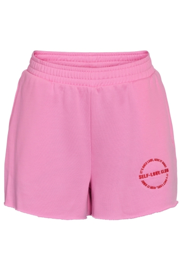 Noisy may Broek NMASTON SWEAT SHORTS JRS 27033245 BONBON/EMBROID TOMATO