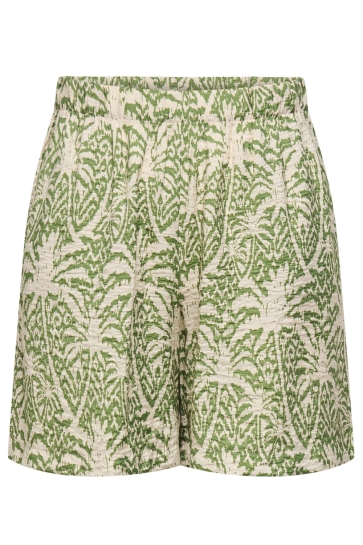 Jacqueline de Yong Broek JDYTROYA LIFE MW SHORTS WVN DIA 15347221 KALE/02-25-07 TAPIOCA PALM TREE
