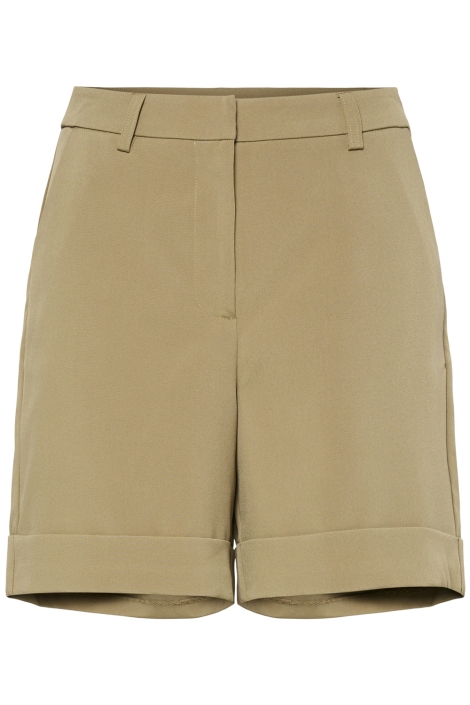 Pieces camel dames korte broek | Vooraanzicht