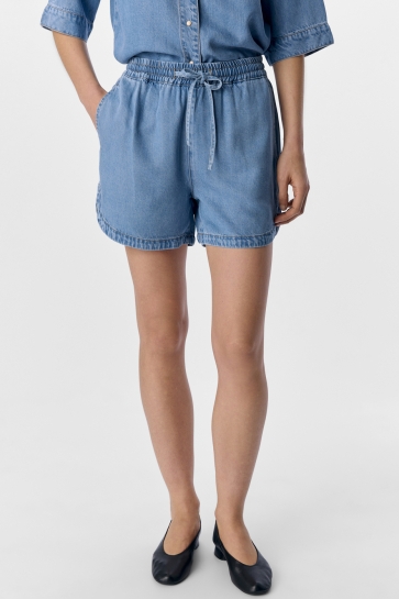 Object Broek OBJFRAME RE MW SHORTS NOOS 23046631 Light Blue Denim