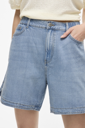 Vila Broek VIKIKI HW DENIM SHORTS LBD 14106814 LIGHT BLUE DENIM