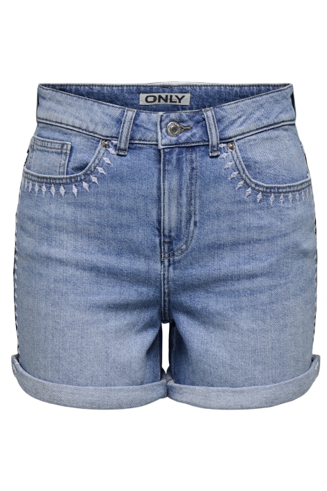 Only blauwe dames korte broek | Vooraanzicht