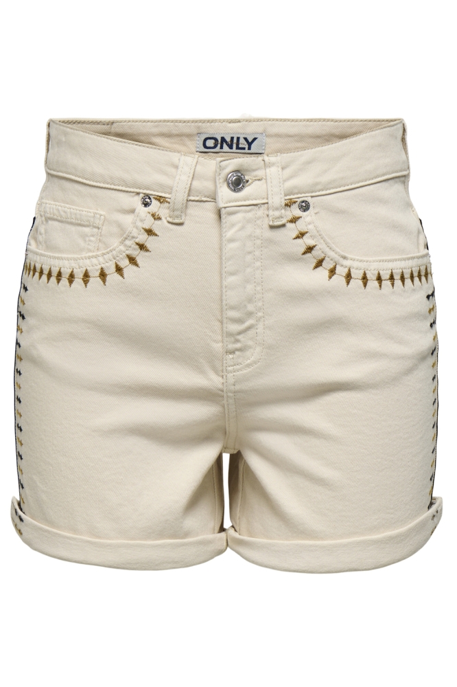 Only ecru dames korte broek | Vooraanzicht
