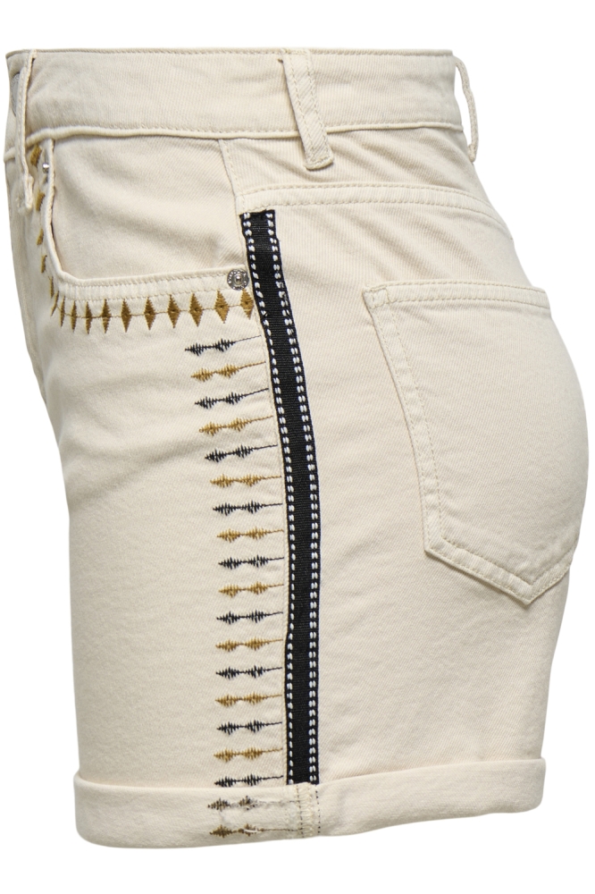 Only ecru dames korte broek | Zijaanzicht