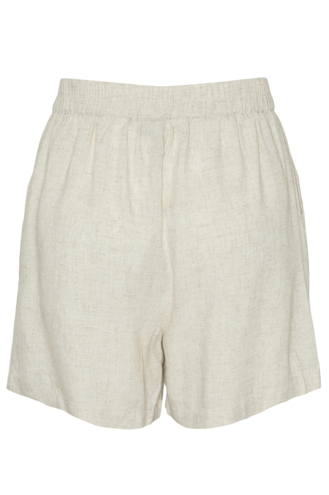 Pieces beige dames korte broek | Achteraanzicht