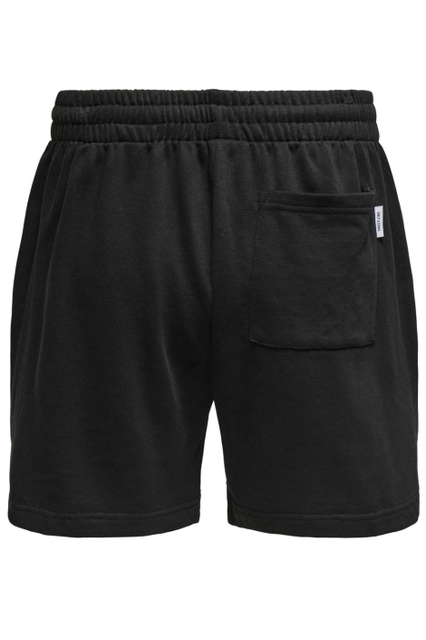 Only & Sons zwarte heren korte broek | Achteraanzicht
