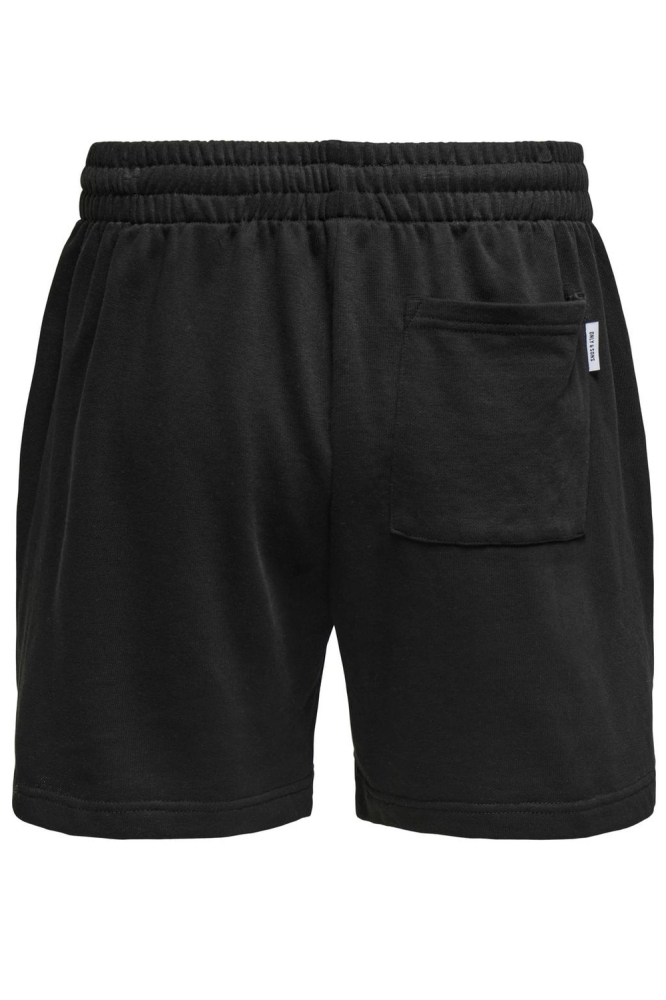 Only & Sons zwarte heren korte broek | Achteraanzicht