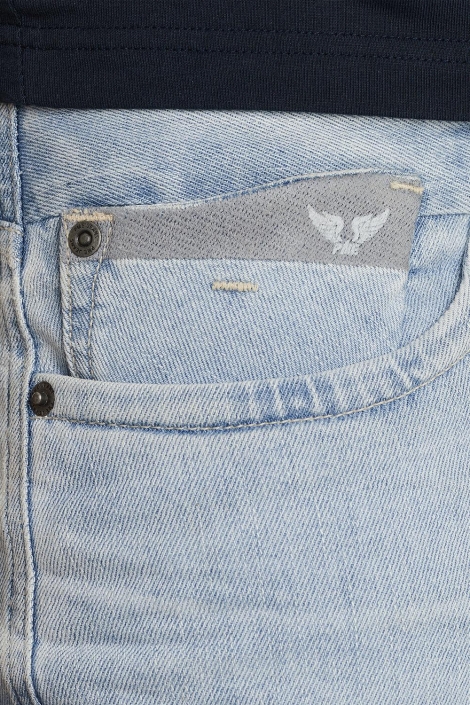 PME legend blauwe heren korte broek | Close up