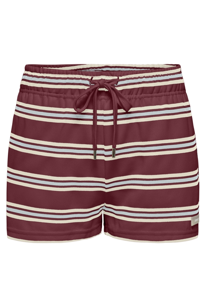 Only bordeaux dames korte broek | Vooraanzicht