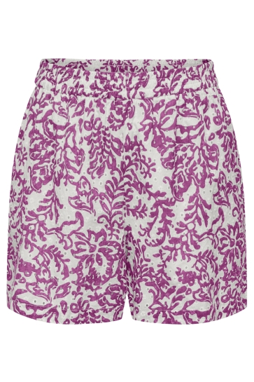 Only Broek ONLKELLY CHANEE EMB SHORTS WVN 15350013 CLOUD DANCER/W SPRING CROCUS