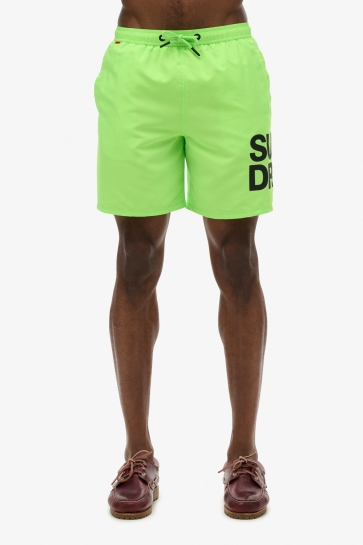 Superdry Broek SPORTSWEAR LOGO 17 SWIM SHORT M3010247A NEON GREEN