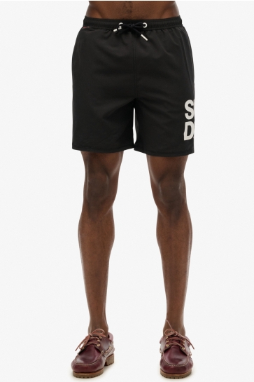 Superdry Broek SPORTSWEAR LOGO 17 SWIM SHORT M3010247A BLACK