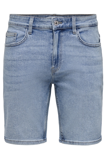 Only & Sons Broek ONSWEFT BOX PIM DNM SHORTS WE 22034527 LIGHT BLUE DENIM