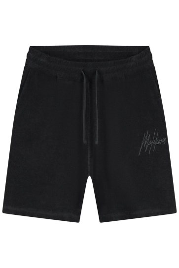 Malelions Broek SIGNATURE TOWELLING SHORTS MM3 SS25 26 900 BLACK